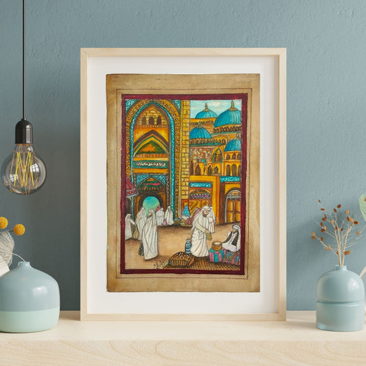 The Timeless Beauty of Islamic Architecture in Hand-Painted Art