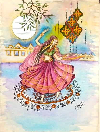 Mughal Traditional Miniature Painting Vintage Art Artwork