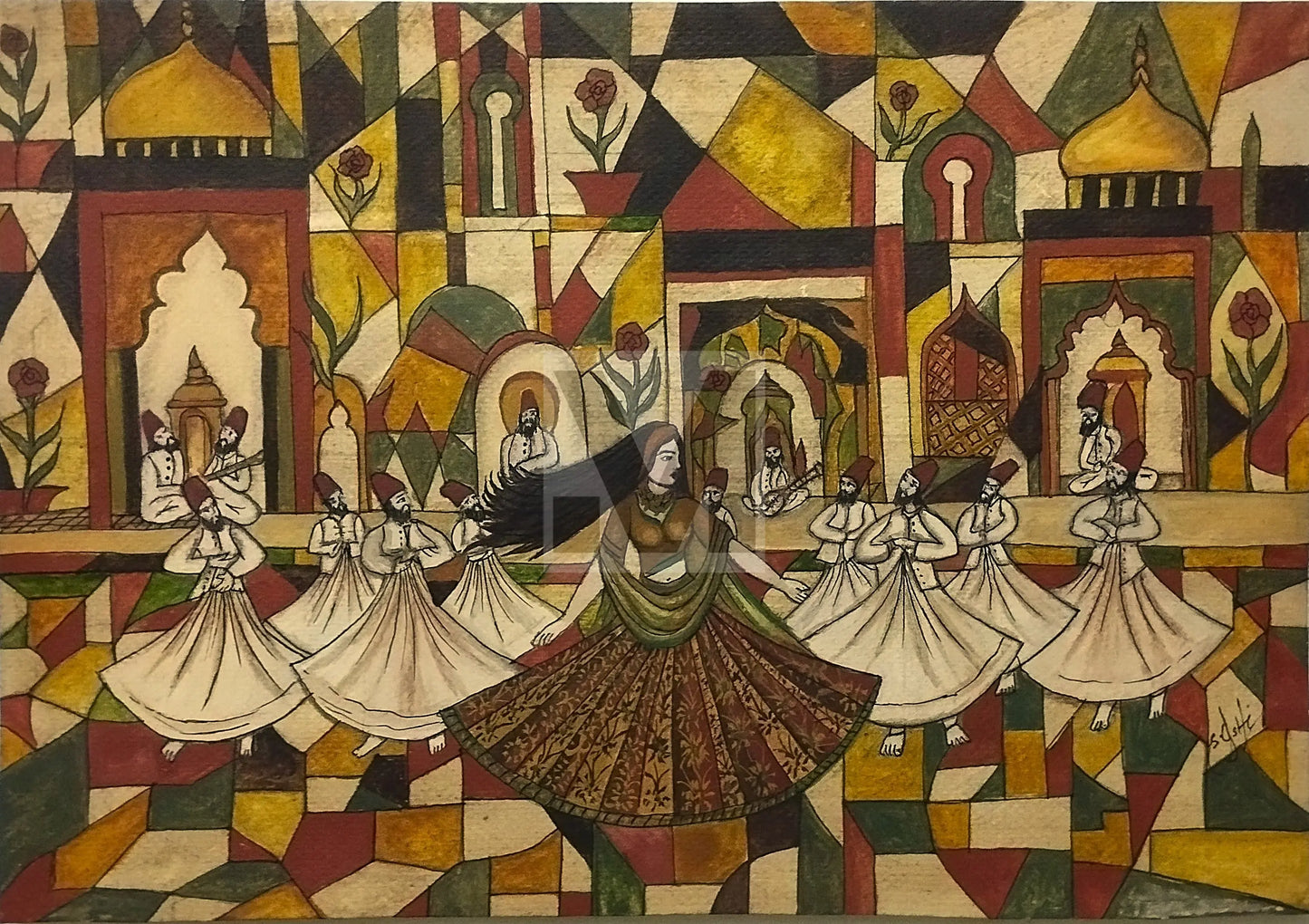Sufi Whirling Painting